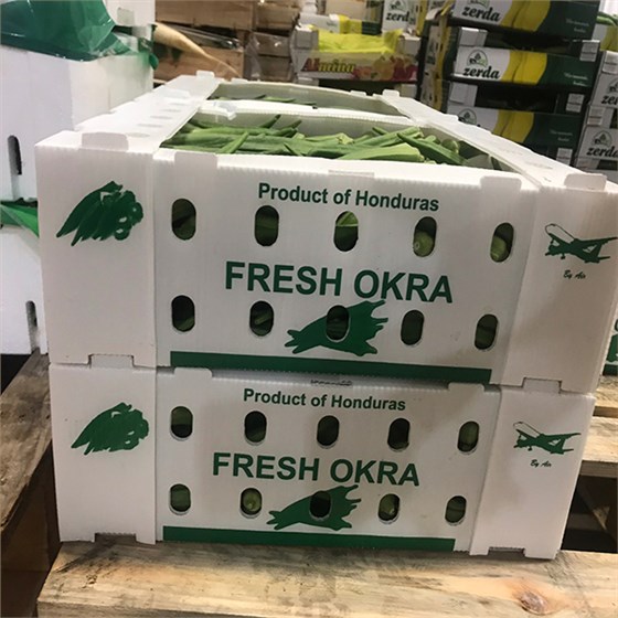 中空板箱装蔬菜